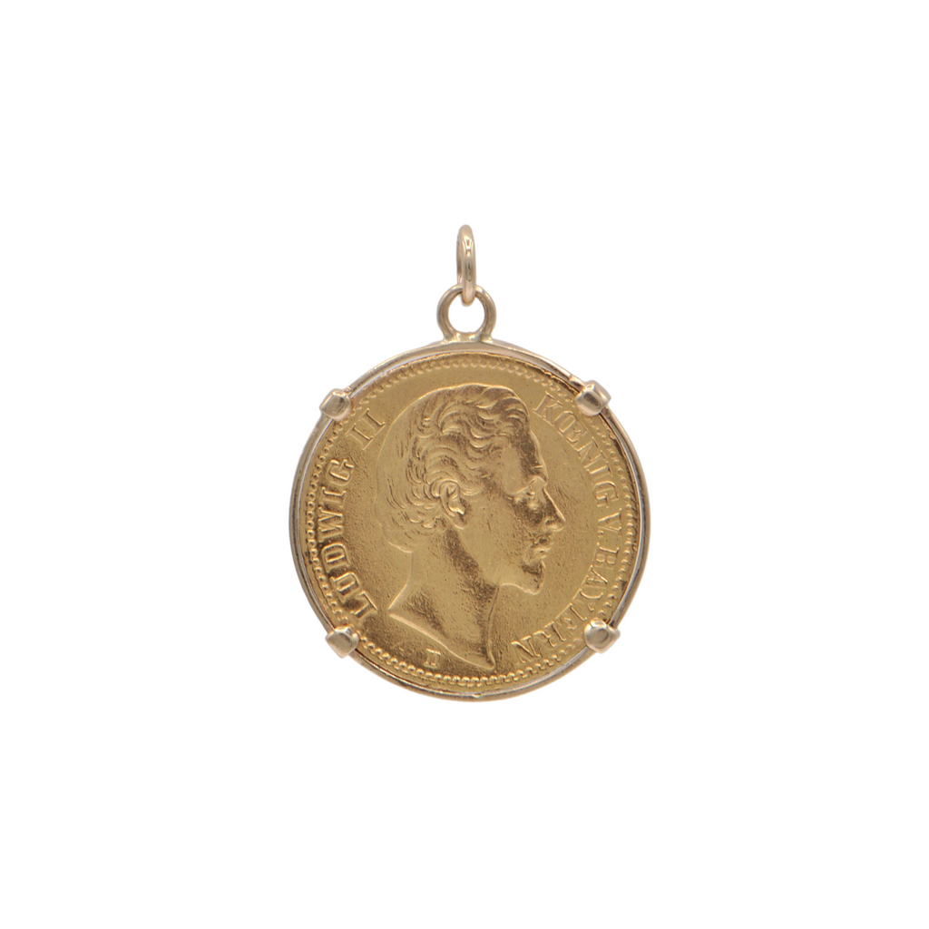 21.6k Gold 1873 20 Marks Louis II (Ludwig II) Coin Pendant + Montreal Estate Jewelers21.6k Gold 1873 20 Marks Louis II (Ludwig II) Coin Pendant + Montreal Estate Jewelers21.6k Gold 1873 20 Marks Louis II (Ludwig II) Coin Pendant + Montreal Estate Jewelers