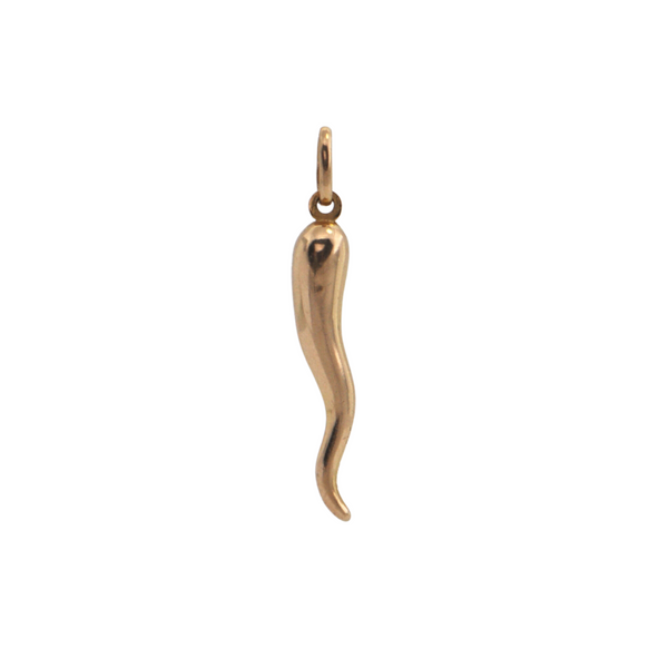 Vintage Italian 10k Gold Cornicello (Horn) Pendant + Montreal Estate Jewelers