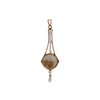 Antique Victorian Agate and Pearl 14k Gold Lavalier Drop Pendant 