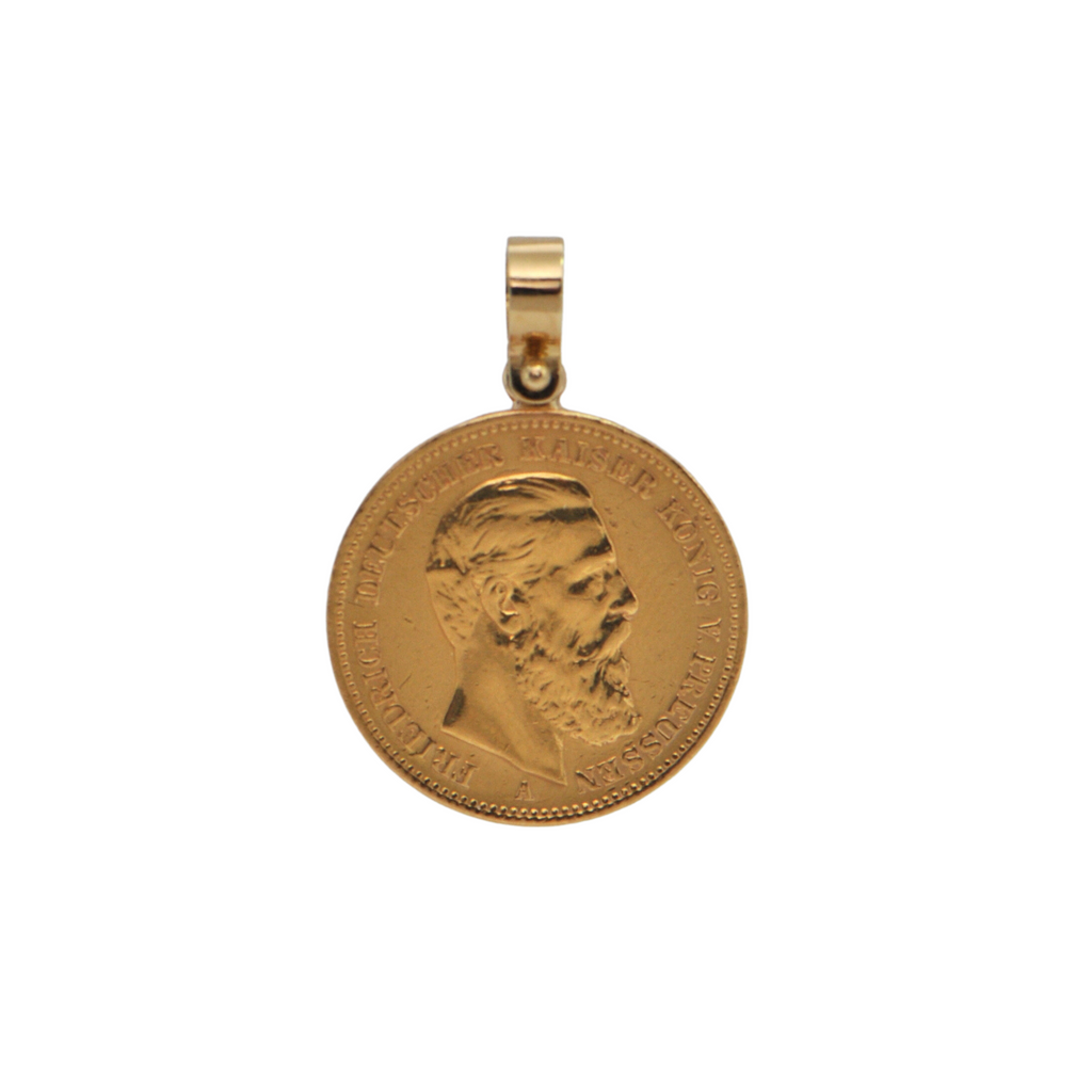 Gold 1888 20 Mark Wilhelm II Coin Pendant– Daisy Exclusive