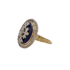 English (London) Diamond and Enamel 18k Gold Ring (1971)