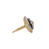 English (London) Diamond and Enamel 18k Gold Ring (1971)