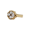 Mid-Century Brutalist Diamond 18k Yellow Gold Ring + Montreal Estate Jewelers