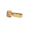 Mid-Century Brutalist Diamond 18k Yellow Gold Ring + Montreal Estate Jewelers