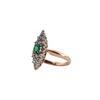 Antique Emerald and Diamond 14k/15k Rose Gold Ring + Montreal Estate Jewelers