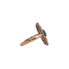 Antique Emerald and Diamond 14k/15k Rose Gold Ring + Montreal Estate Jewelers