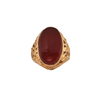 Vintage Carnelian 18K Gold Signet Ring + Montreal Estate Jewelers