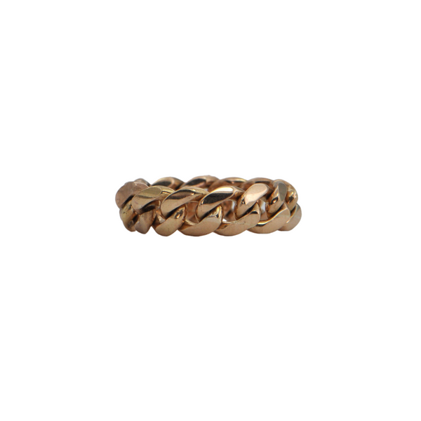 Daisy Exclusive 18K Rose Gold Curb Link Chain Ring