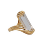 Vintage Quartz 18K Gold Ring + Montreal Estate Jewelers