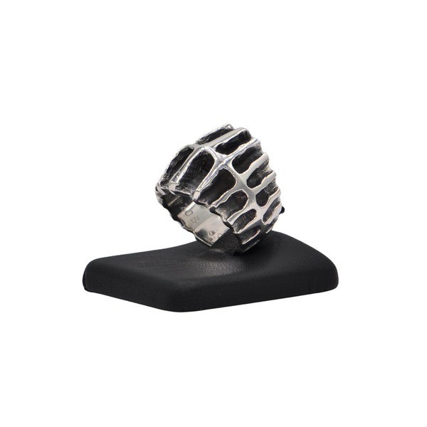 Estate Signed Walter Schluep Sterling Silver Brutalist Style Ring + Montreal Estate Jewelers