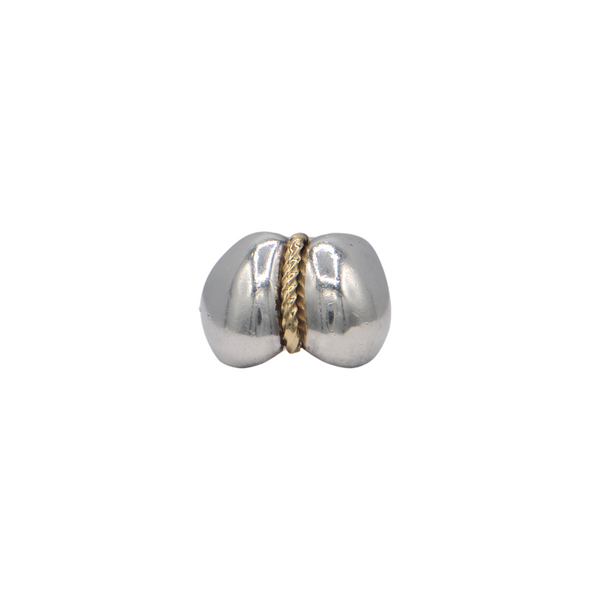 Estate Signed Walter Schluep Sterling Silver 18k Gold Ring + Montreal Estate Jewelers