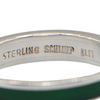 Estate Walter Schluep Green Enamel Sterling Silver Band + Montreal Estate Jewelers