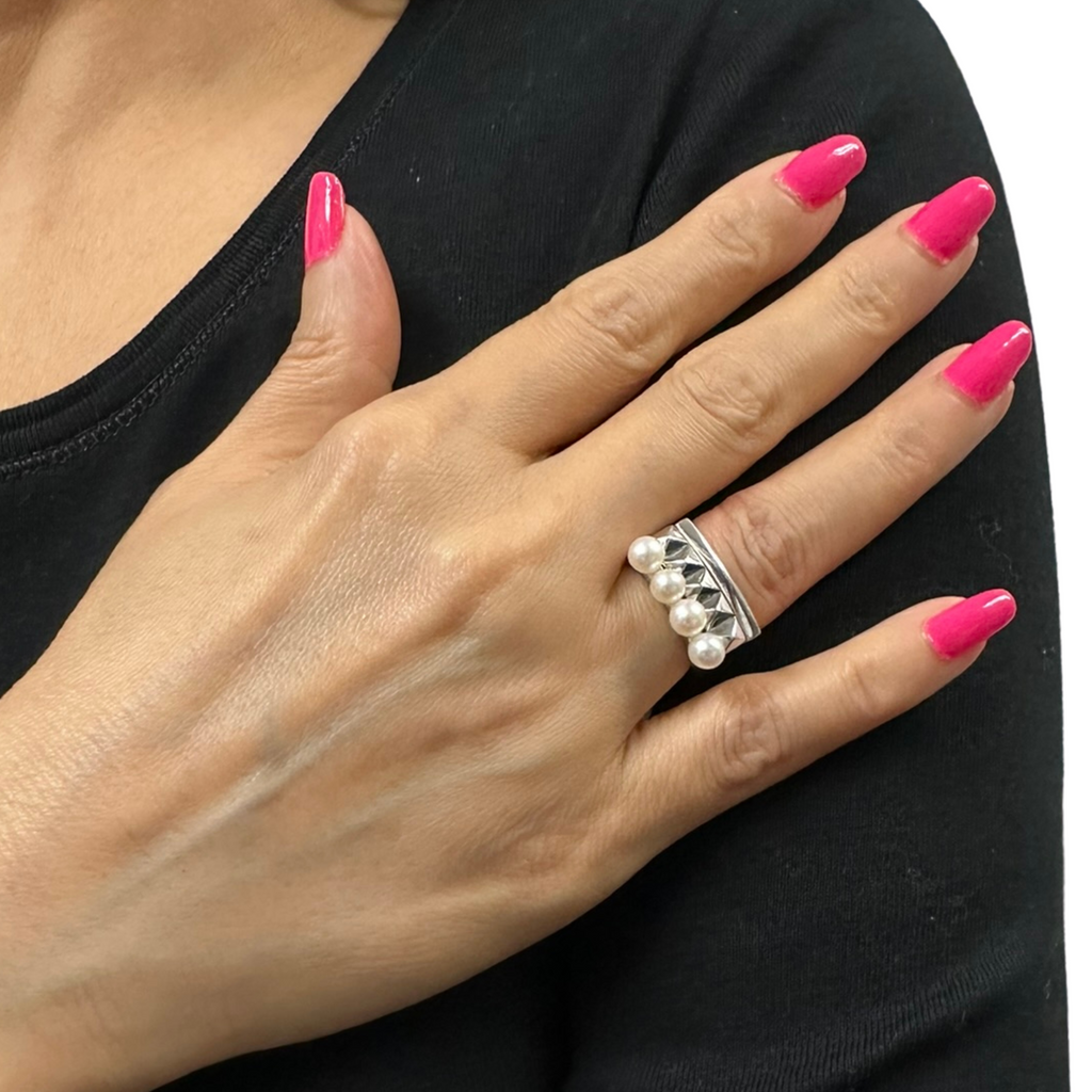 Birks Rock Pearl Collection Sterling Stackable Ring Set– Daisy