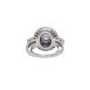 Estate Diamond and Sapphire Platinum Ring