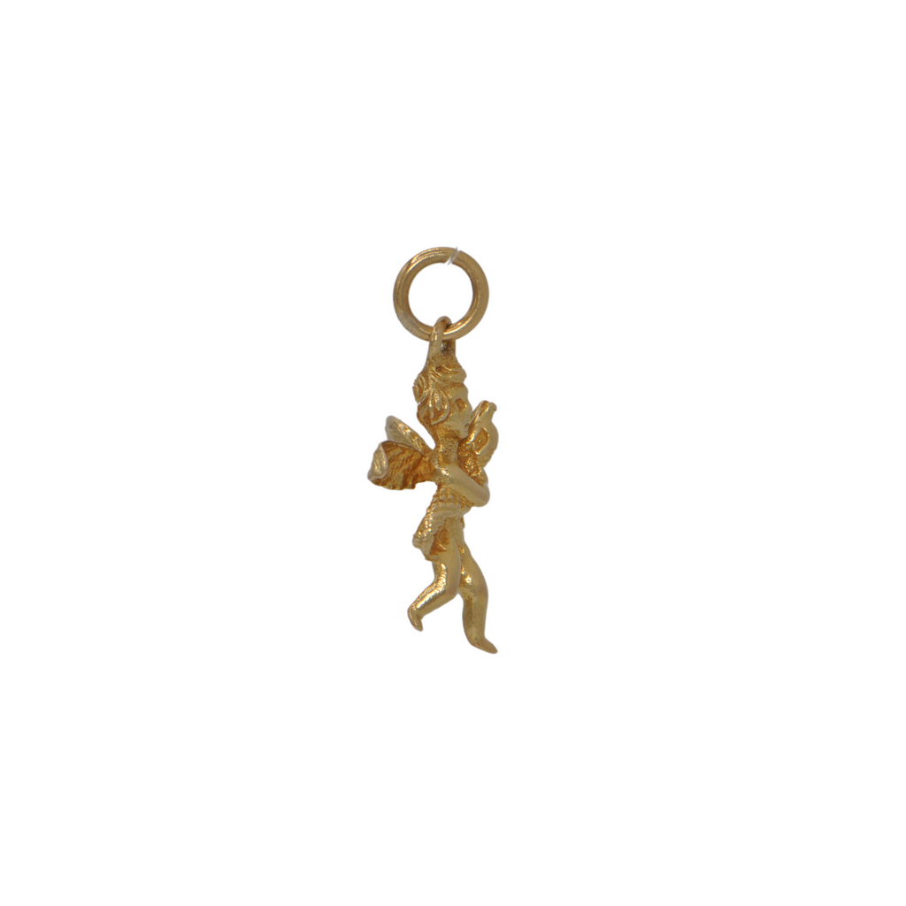 Vintage 18K Gold Putto Charm + Montreal Estate Jewelers