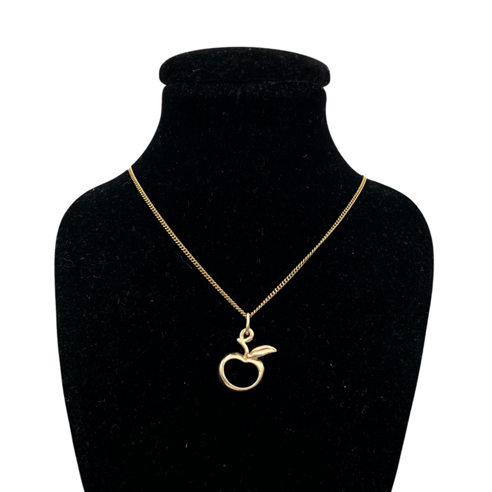 Vintage 10k Yellow Gold Hollow Apple Charm -daisy exclusive jewellers
