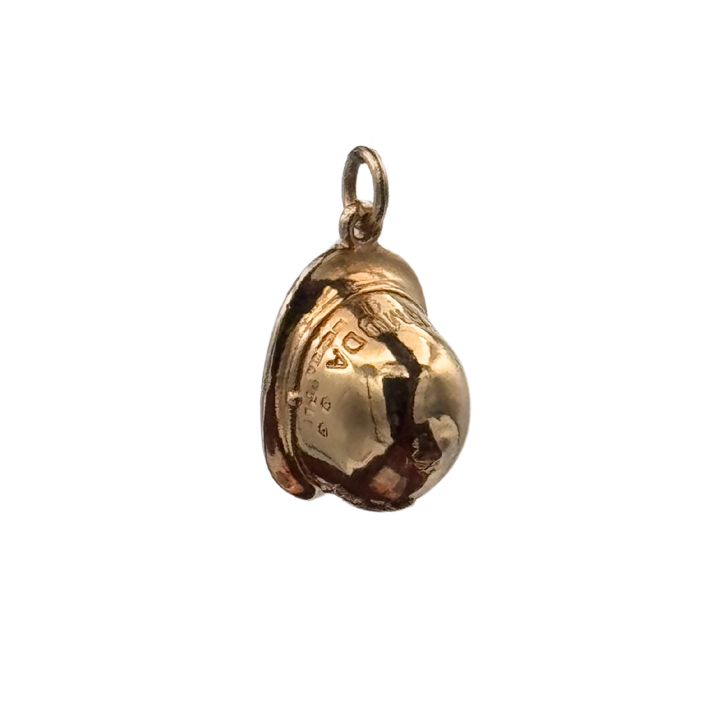 Vintage 14K Yellow Gold Bermuda British Police Helmet Charm2