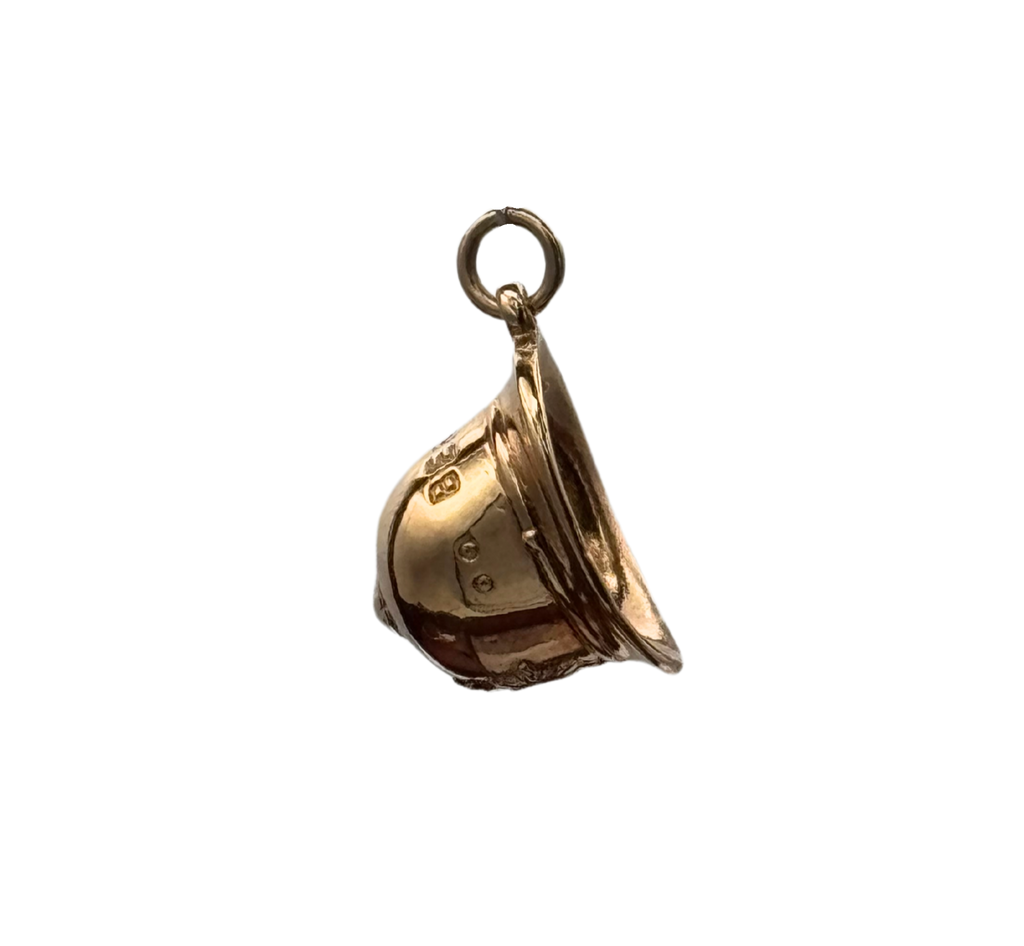Vintage 14K Yellow Gold Bermuda British Police Helmet Charm