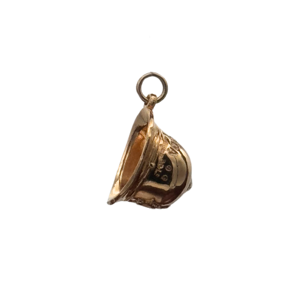 Vintage 14K Yellow Gold Bermuda British Police Helmet Charm