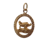 Vintage 14K Yellow Gold Pisces Zodiac Sign Charm