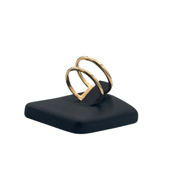 Vintage 18K Yellow Gold 2 Band Ring