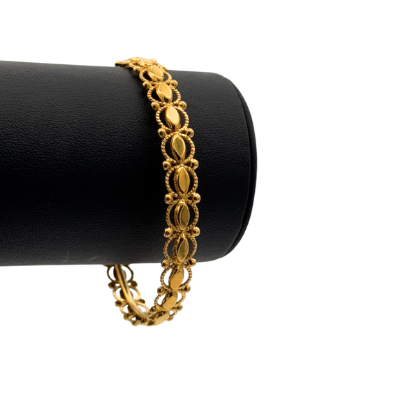 Vintage 21k Yellow Gold Decorative Bangle