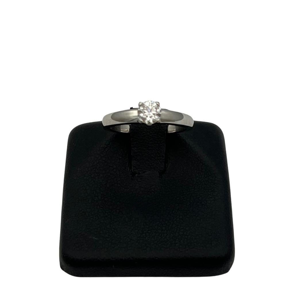 Vintage Birks 0.34ct Diamond Solitaire ring in 18k White gold - Daisy exclusive jewellers