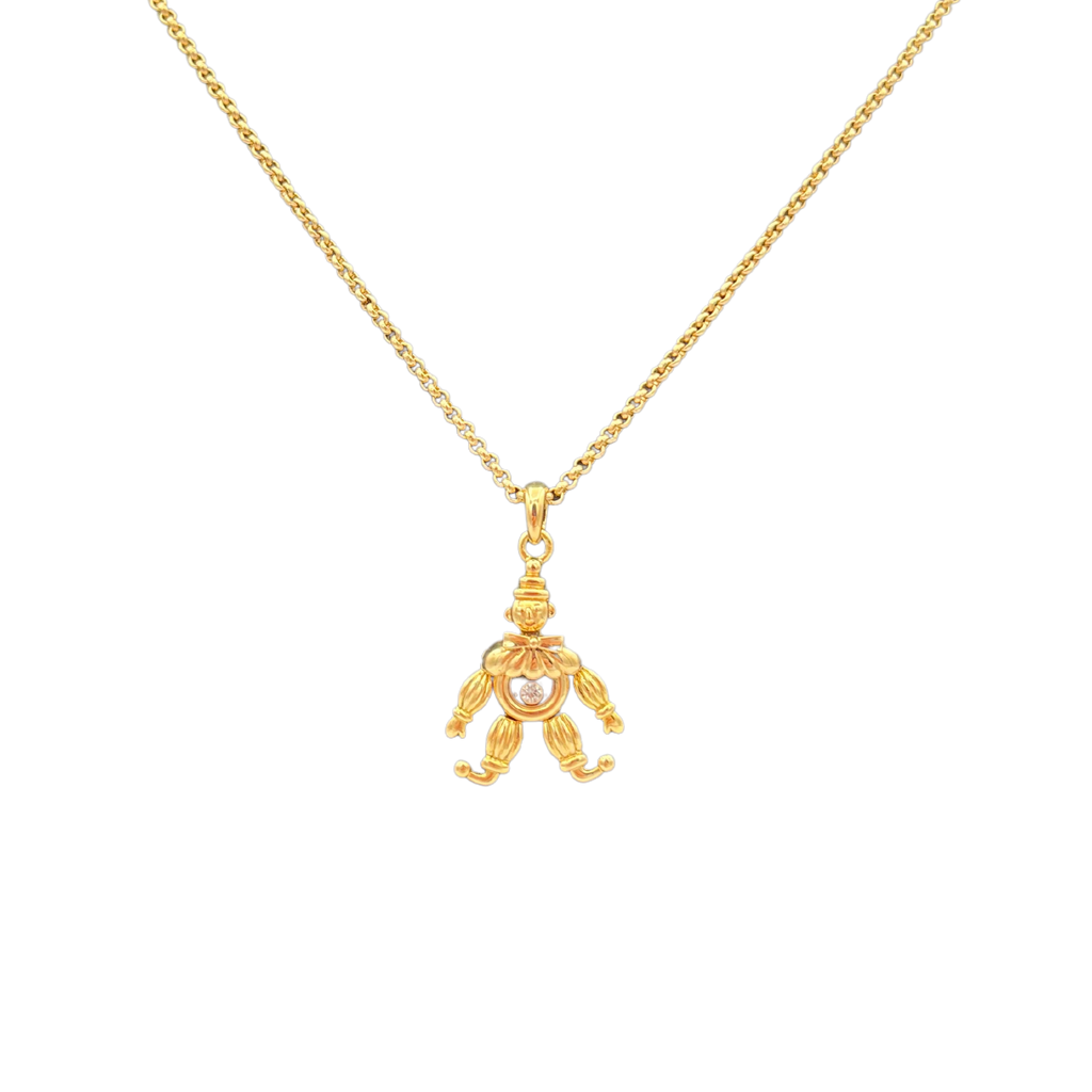 chopard pendant and chain 18k yellow gold