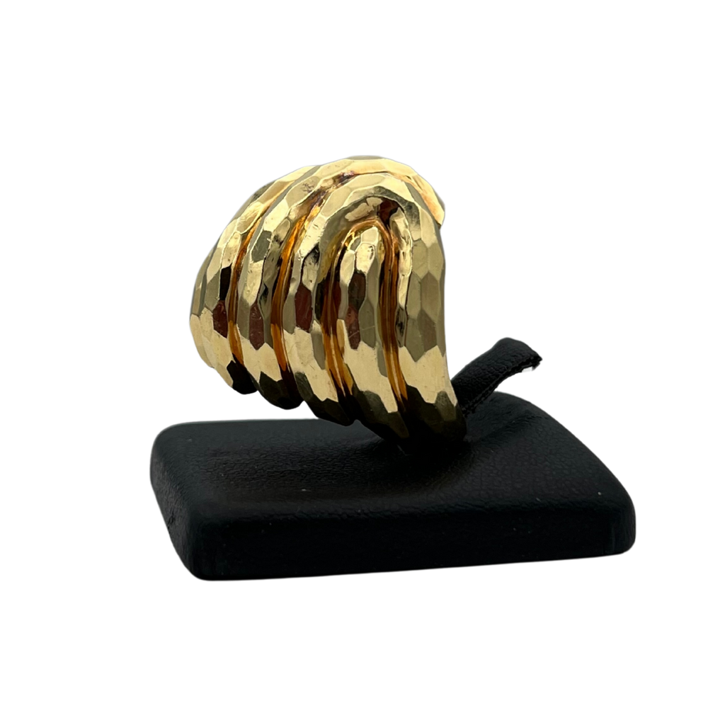 Vintage Henry Dunay 18k yellow gold swirl cocktail ring 1 - Daisy Exclusive Jewellers
