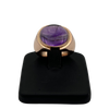 Vintage Oval Cabochon Amethyst Cocktail Ring in 14k Rose Gold - daisy exclusive jewellers