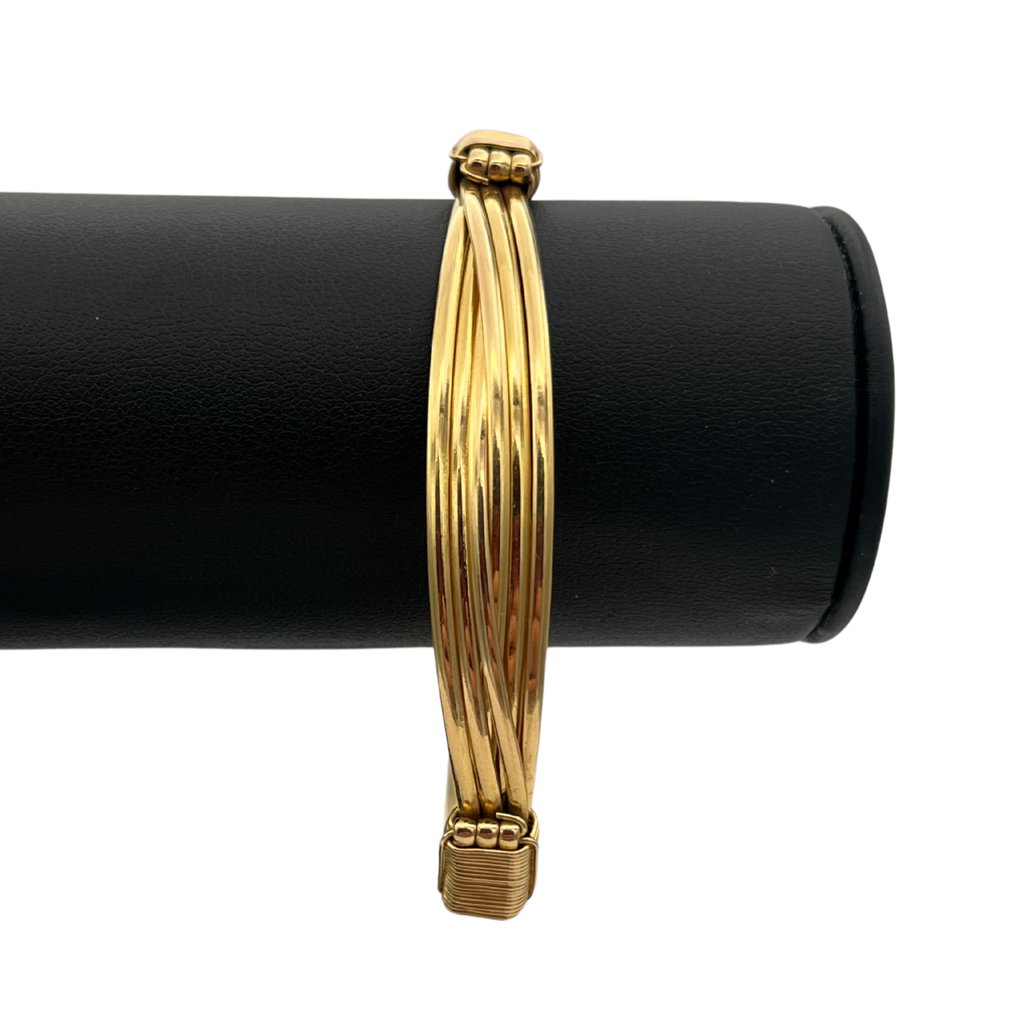 Vintage adjustable multiple band bracelet in 18k yellow gold - Daisy Exclusive jewellers