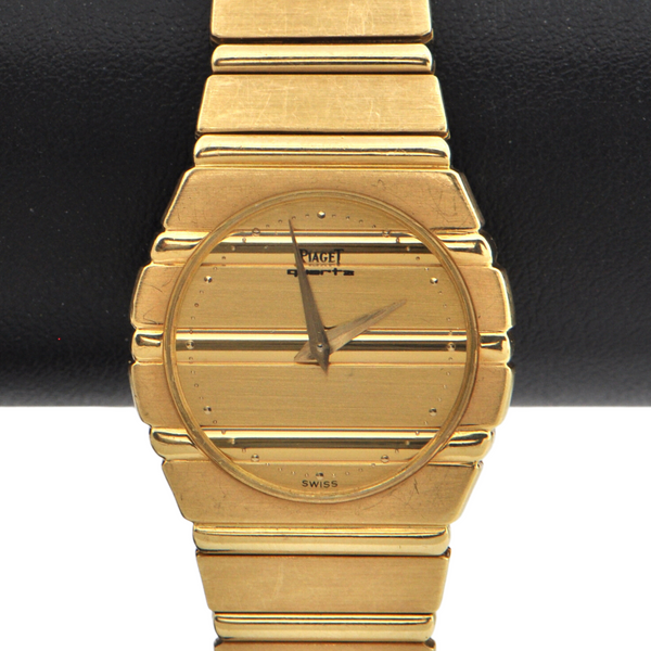 Vintage 18K Yellow Gold Piaget Polo Quartz Watch + Montreal Estate Jewelers
