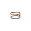 14K Rose Gold double ring