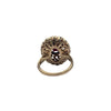 Vintage garnet and 10k yellow gold ring