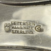 Petersen Sterling Silver Offset Pie Knife with Corn Husk detail