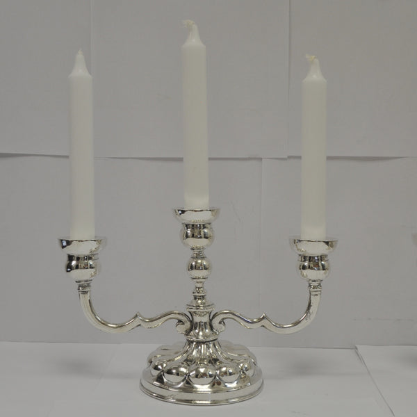 Pair of Mexican 950 Silver Candelabras c.1946 - Westmount, Montreal - Daisy Exclusive