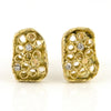 Retro Honeycomb Gold and diamond Cufflinks - Westmount, Montreal