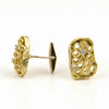 Retro Honeycomb Gold and diamond Cufflinks - Westmount, Montreal