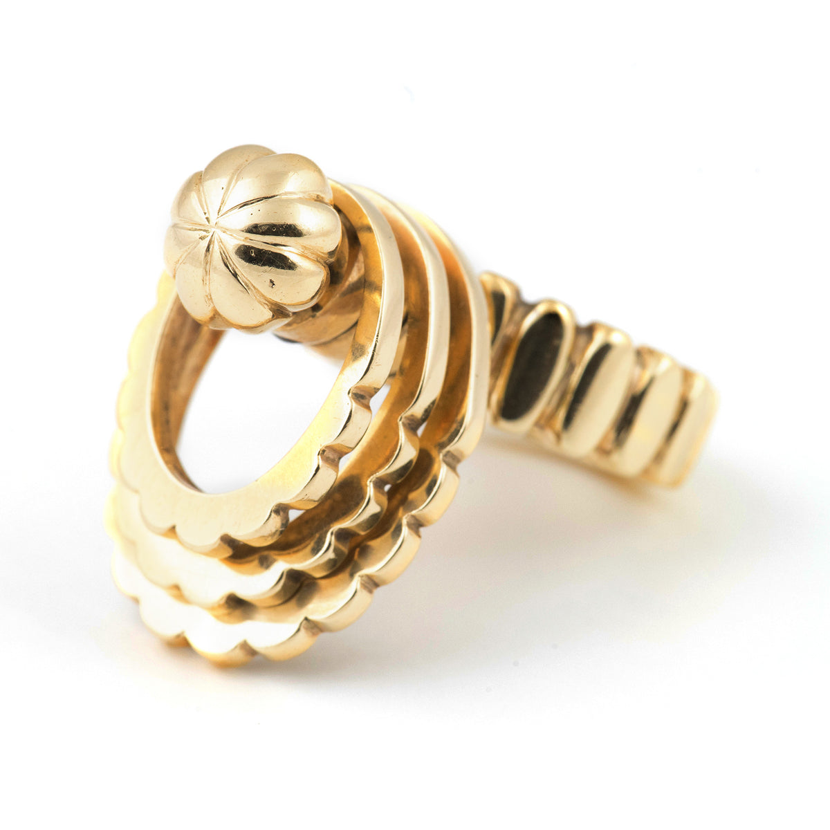 Gold Rotating Rings Retro 14K Yellow Gold Spinning Ring– Daisy Exclusive