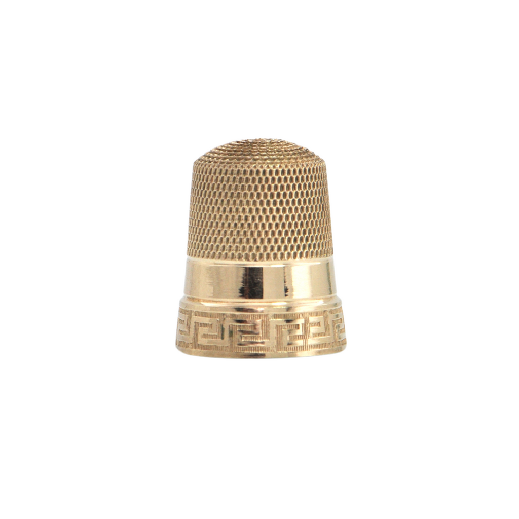 Antique Simons & Bros. Co. 10K Gold Thimble + Montreal Estate Jewelers