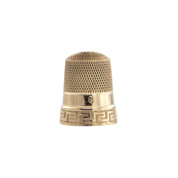 Antique Simons & Bros. Co. 10K Gold Thimble + Montreal Estate Jewelers