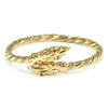 Vintage 18K Yellow Gold Twisted Snake Bangle + Montreal Estate Jewelers