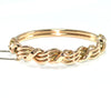 Vintage English 9Kk Rose Gold Woven Wave Bangle Bracelet + Montreal Estate Jewelers