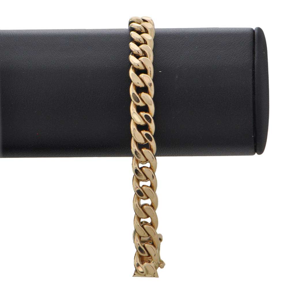 Vintage Italian 18K Yellow Gold Hollow Curb Link Bracelet– Daisy