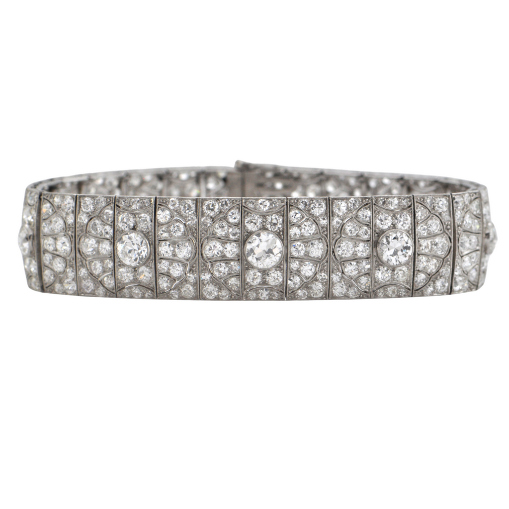 9.50 carat Platinum Art Deco Diamond Bracelet (Vintage) — Shreve, Crump &  Low