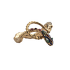 Vintage rare Enamel, gem set, Articulated 14K Yellow Gold Snake Bracelet (c.1950's) + Montreal Estate Jewelers