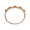 Retro Amethyst 14k Gold Hinged Bangle Bracelet