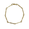 Antique 18k Gold Paper Clip/`watch fob Link Bracelet + Montreal Estate Jewelers