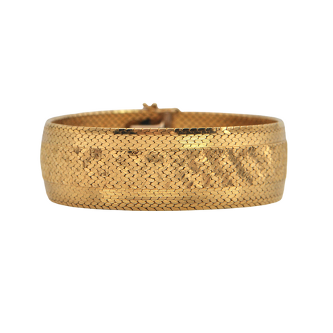 Retro Italian 18k Gold Bracelet + Montreal Estate Jewelers
