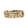 Estate Diamond and Ruby 18K Gold Elephant Link Bracelet + Montreal Estate Jewelers